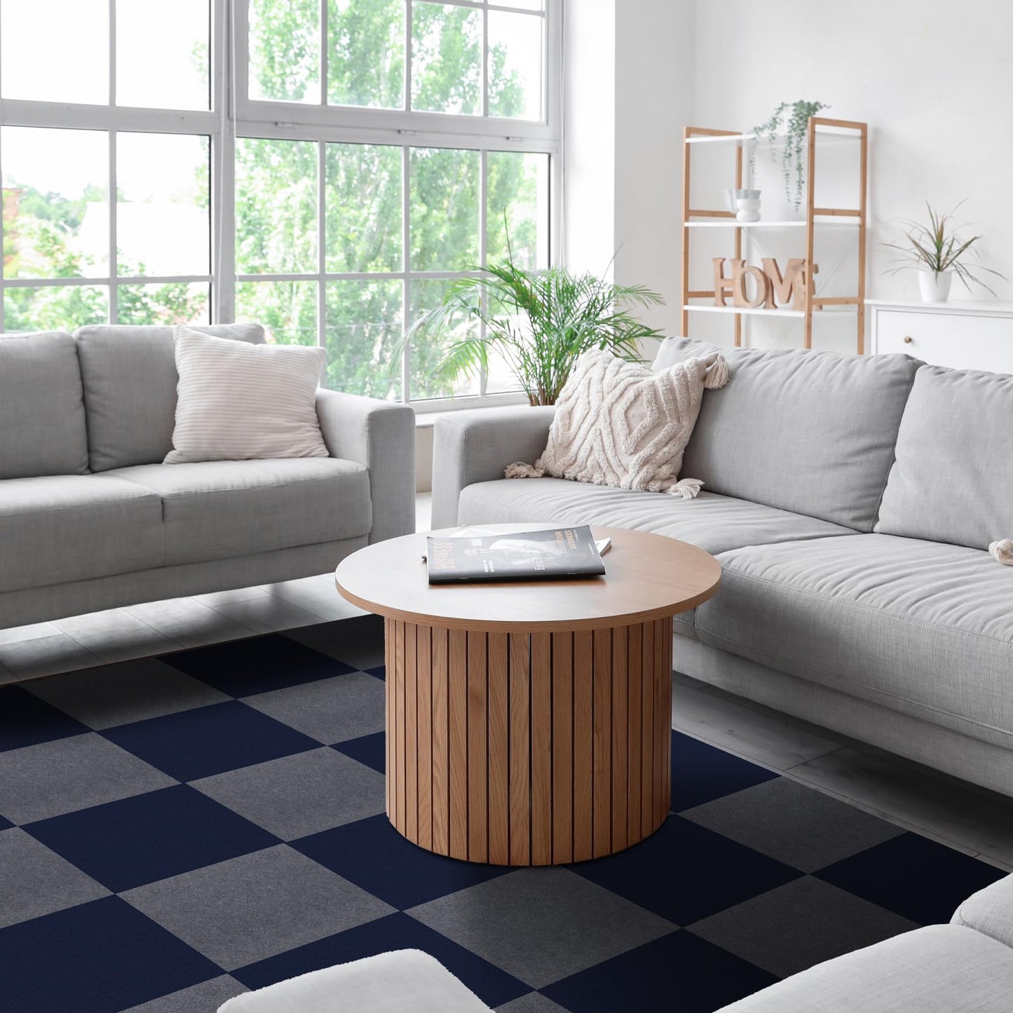 Peel & Stick Carpet Tiles 12x12 Inch - Premium Self-Adhesive Floor Squares with Soft Padding - 10 Tiles/10 Sq Ft per Box (Easy Installation, Removable Carpeting for Home & Office)