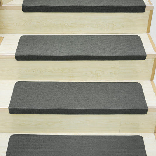 Riadyet 8" x 22" Non-Slip Stair Treads (5-Pack) – Slip-Resistant Safety Mats with Reusable Adhesive for Indoor Stairs (Dark Gray)