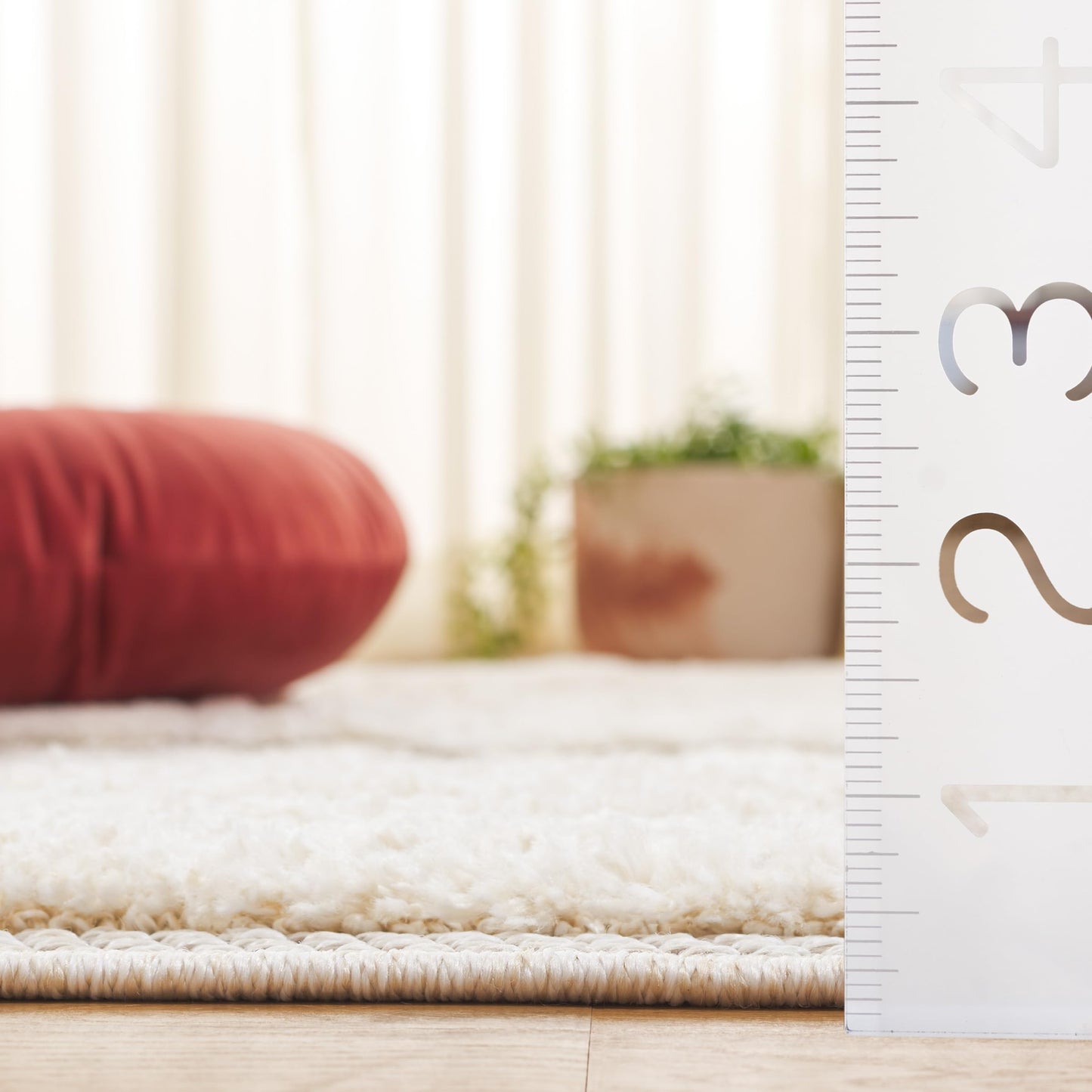 SAFAVIEH Chloe Collection Area Rug - 5' x 7'6", Ivory, Rustic Design, Braided Tassel, Ideal for The Living Room, Bedroom, Dining Room (CLO103A-5)