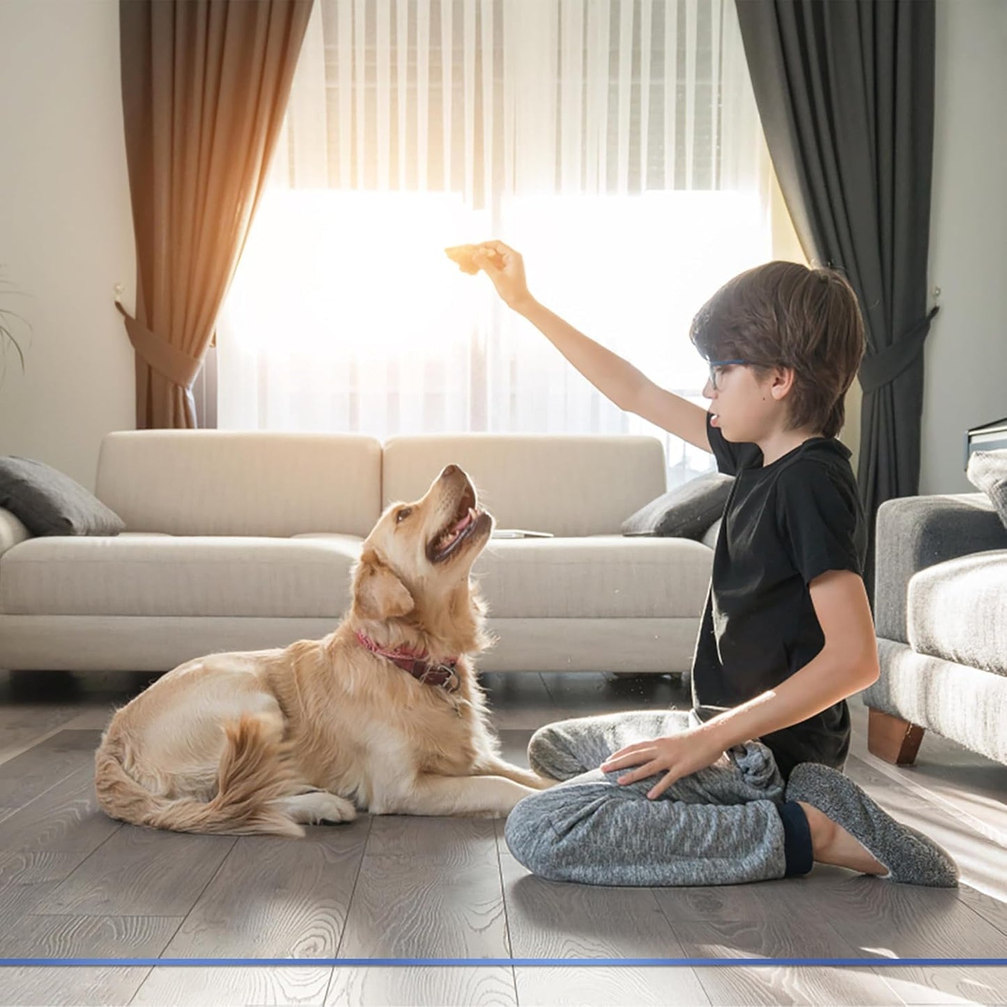OXIGG Large Clear Floor Mat - Pet Flooring Protector, Plastic Rug Protector, Vinyl Floor Mat - Ideal for Hardwood Floors, Home & Office Use (Clear, 100x250CM/3.3X8.2FT)