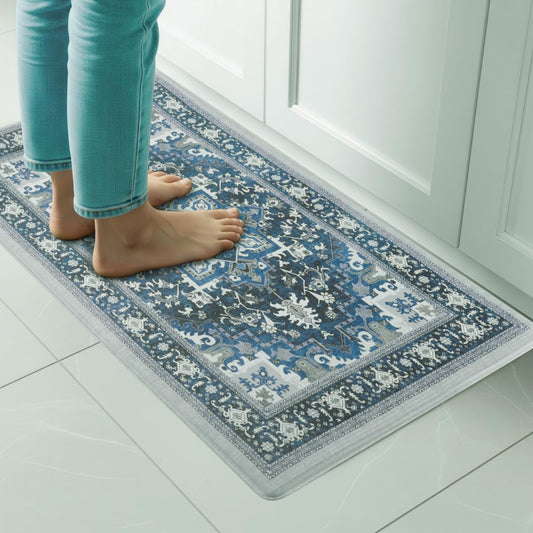 QSY Kitchen Anti Fatigue Floor Mats,Comfort Cushioned Standing Rugs,Waterproof,Non-Slip Memory Foam Kitchen Mats for Floor,39x20x0.5 Inch