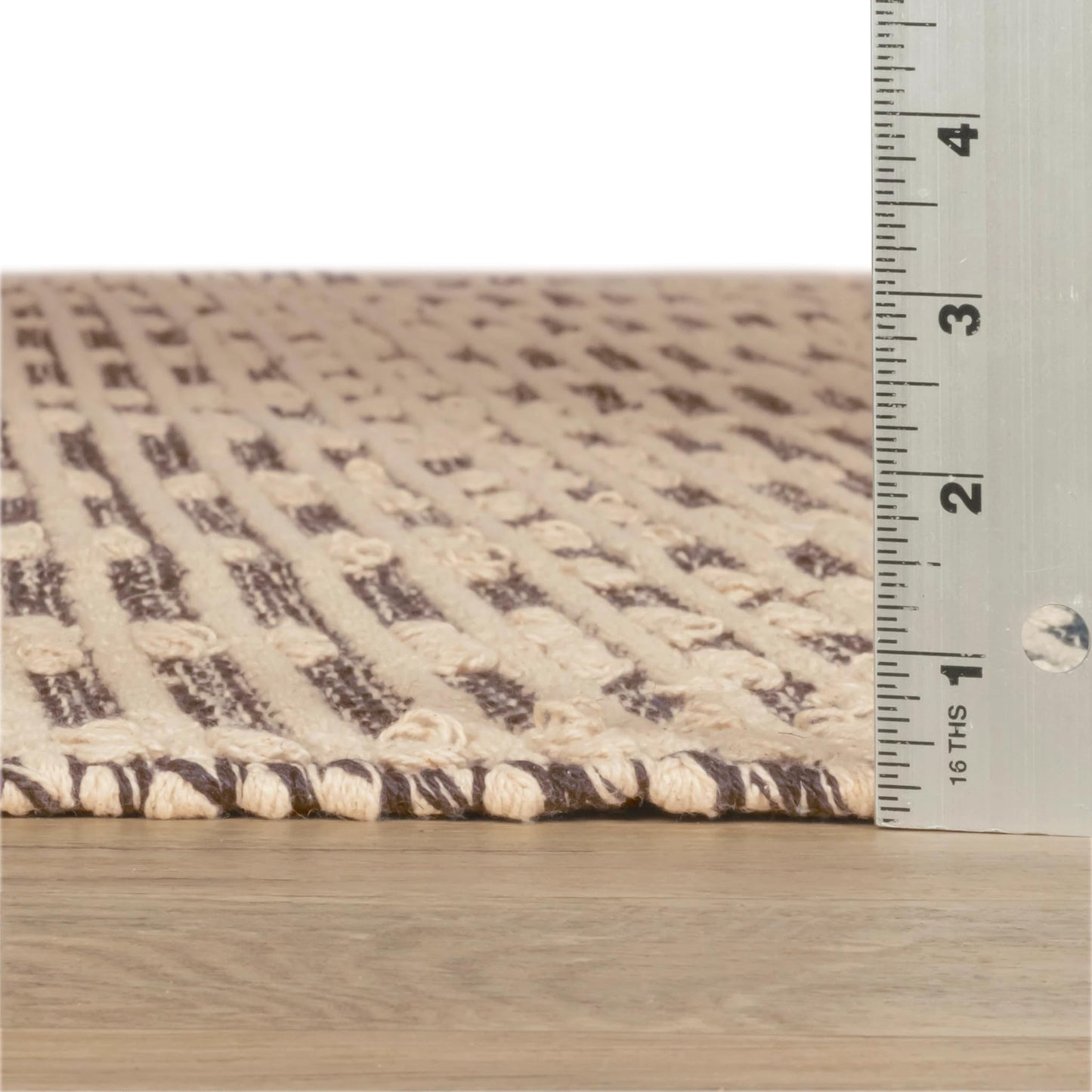 Home Conservatory Textured Diamond Blue/Ivory Handwoven Cotton 6 X 9 Feet, Blue/Ivory Geometric Pattern