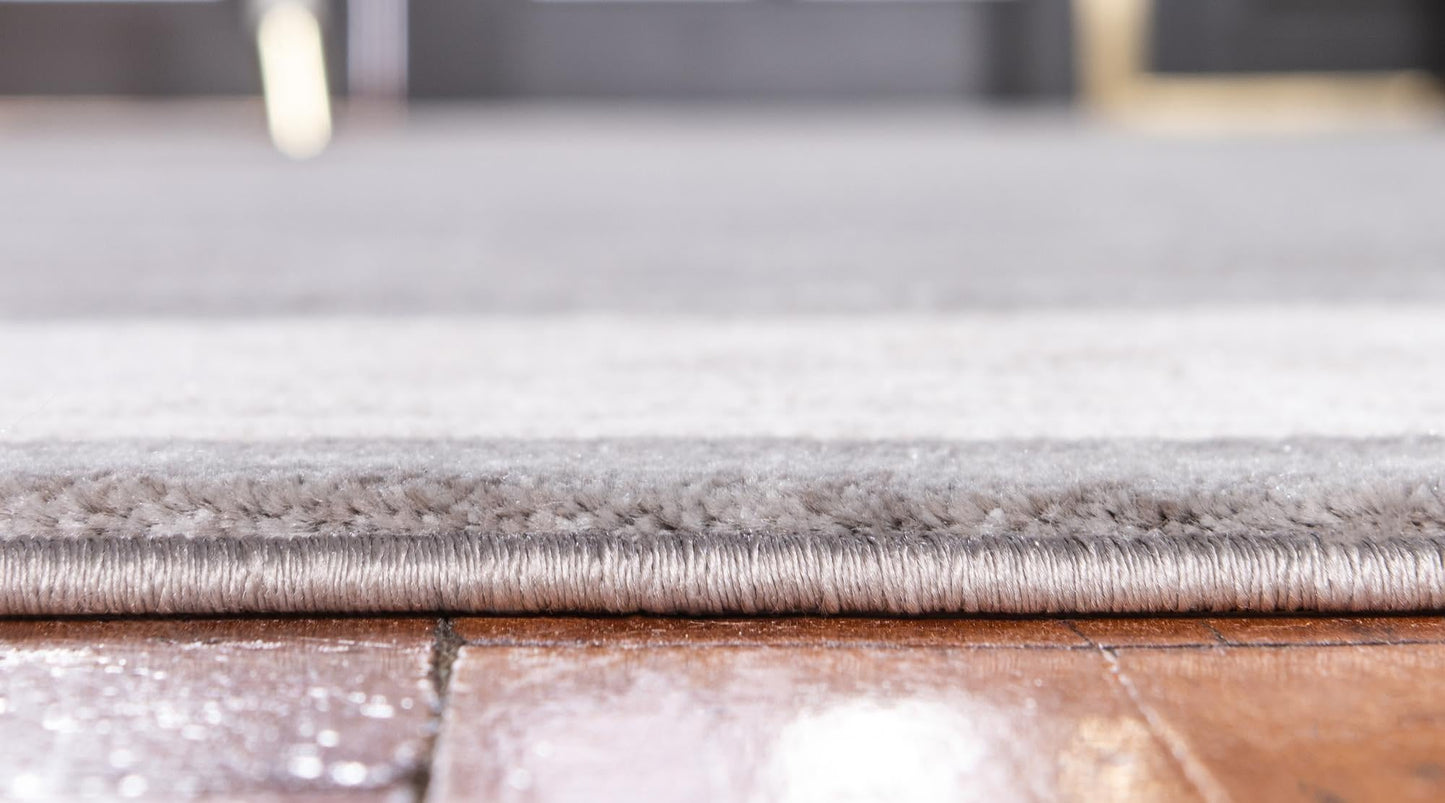 Rugs.com Uptown Collection Rug – 4x6 Gray Medium-Pile Rug Perfect for Entryways, Kitchens, Breakfast Nooks, Accent Pieces