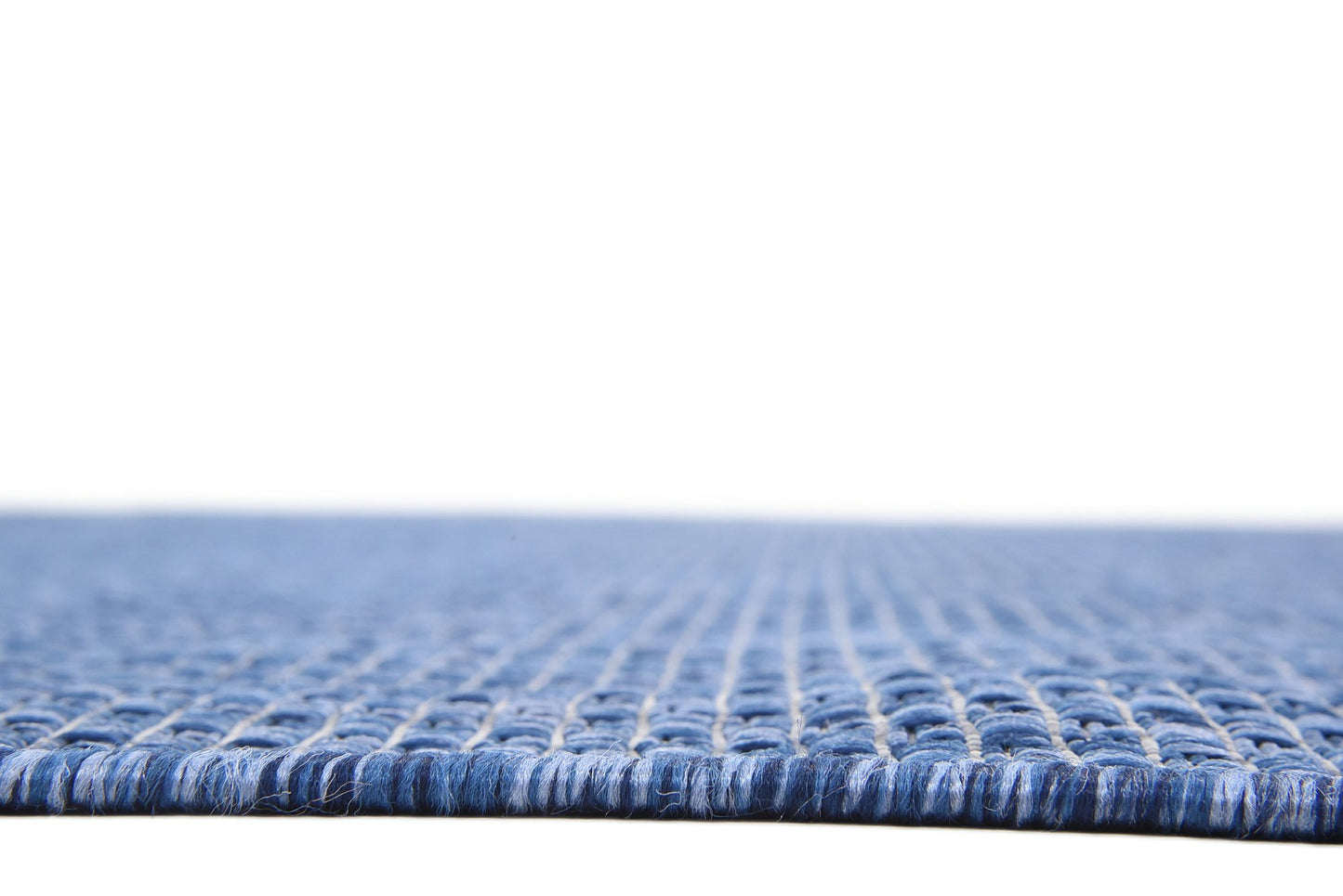 Unique Loom Collection Casual Transitional Solid Heathered Indoor/Outdoor Flatweave Area Rug (8' x 11' 4" Rectangle, Blue/Navy Blue)