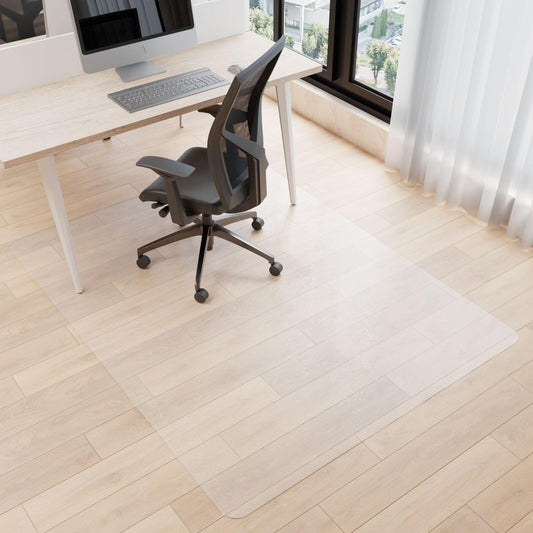 Futurwit Chair Mat for Hardwood Floor, 46" x 72" Clear Desk Chair Mats, Easy Glide Plastic Mat for Under Office Chair, Rectangle