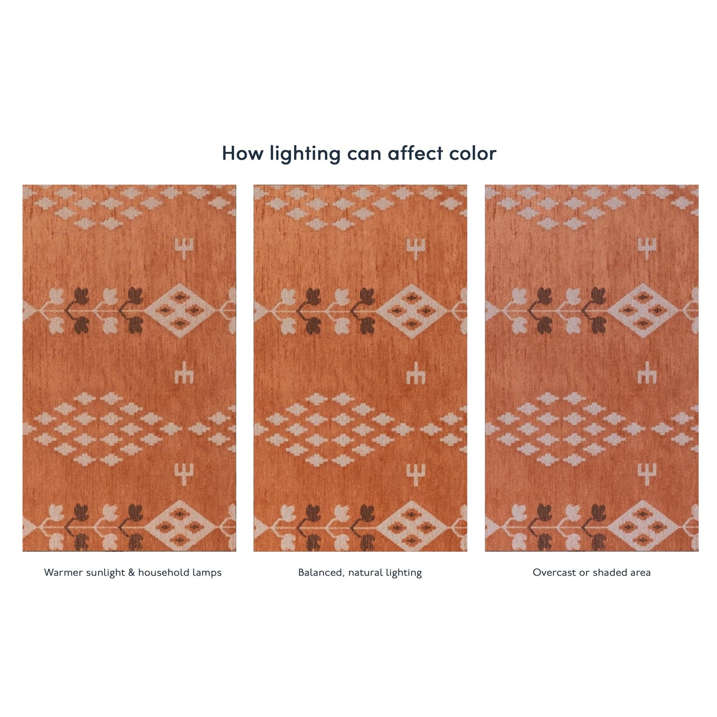 Revival Rugs Garland 7'x9' Washable Area Rug for Living Room Bedroom Dining Room - Oeko-TEX Certified, Peach