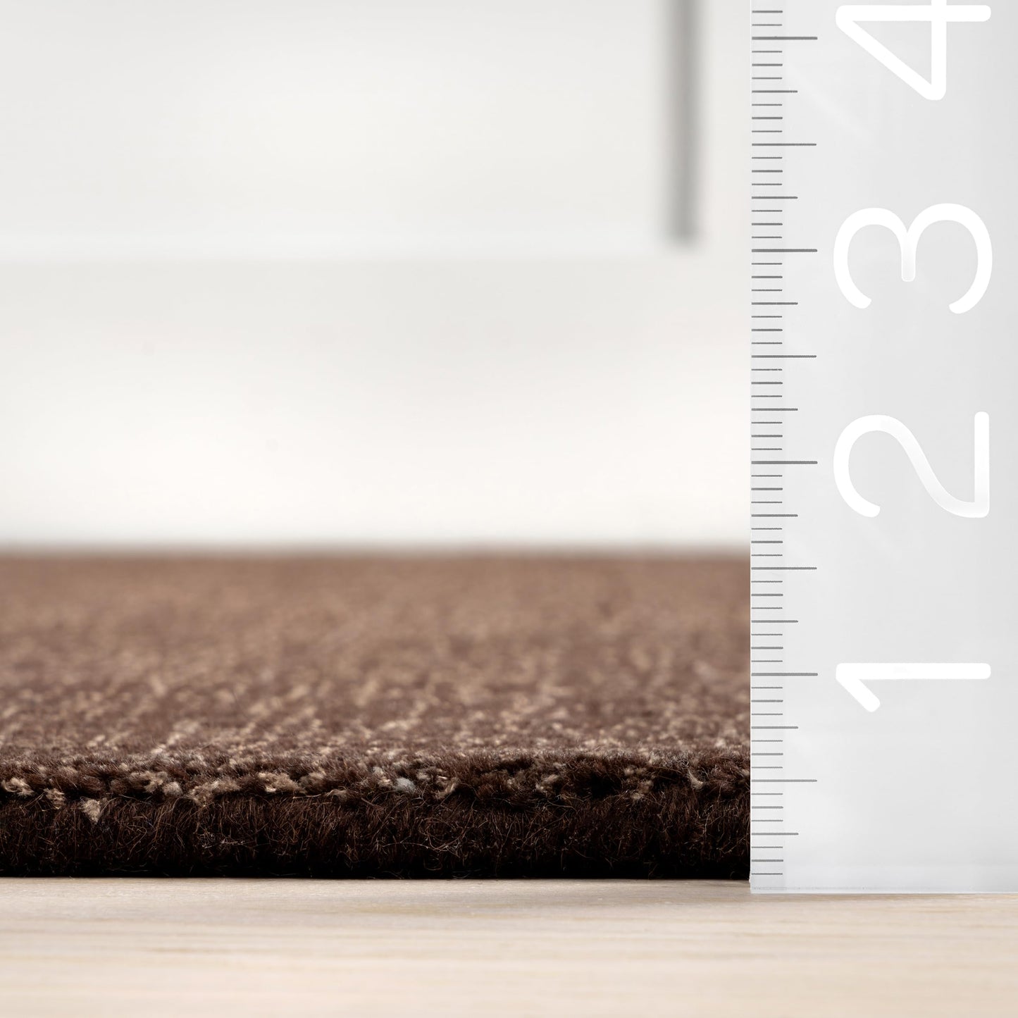 Rugs USA Speckled Wool-Blend Area Rug - 7'6" x 9'6" Area Rug Contemporary Truffle Brown for Living Room Bedroom Dining Room