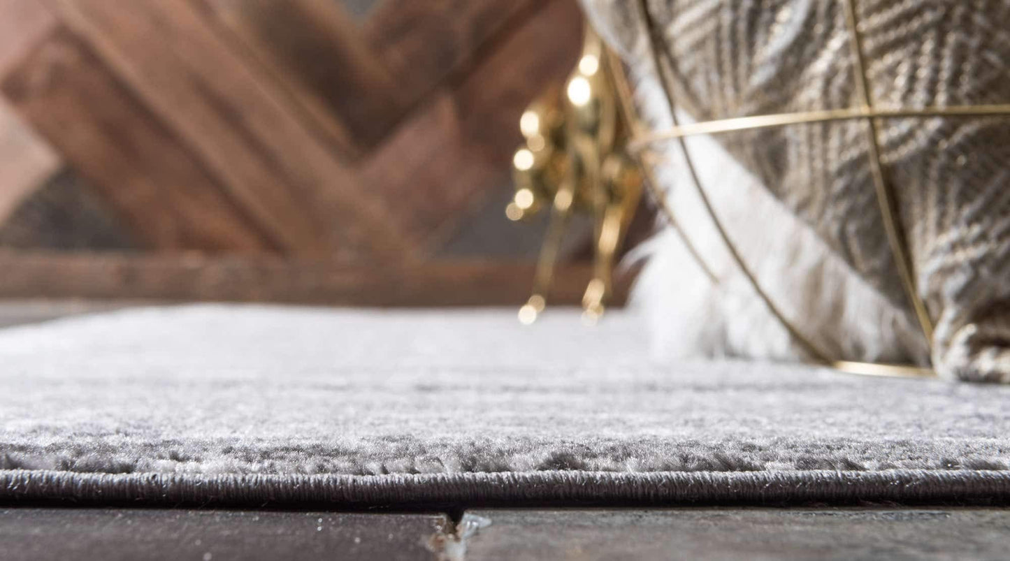 Unique Loom Sofia Collection Area Rug - Casino (2' x 13' 1" Runner, Dark Gray/ Ivory)