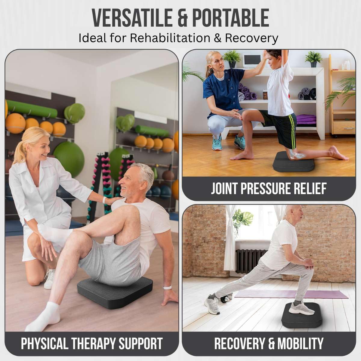 Feetlu Balance Pad – Physical Therapy & Rehab, Non-Slip Stability Foam Pad for Injury Recovery, Balance Training and Ankle Strength