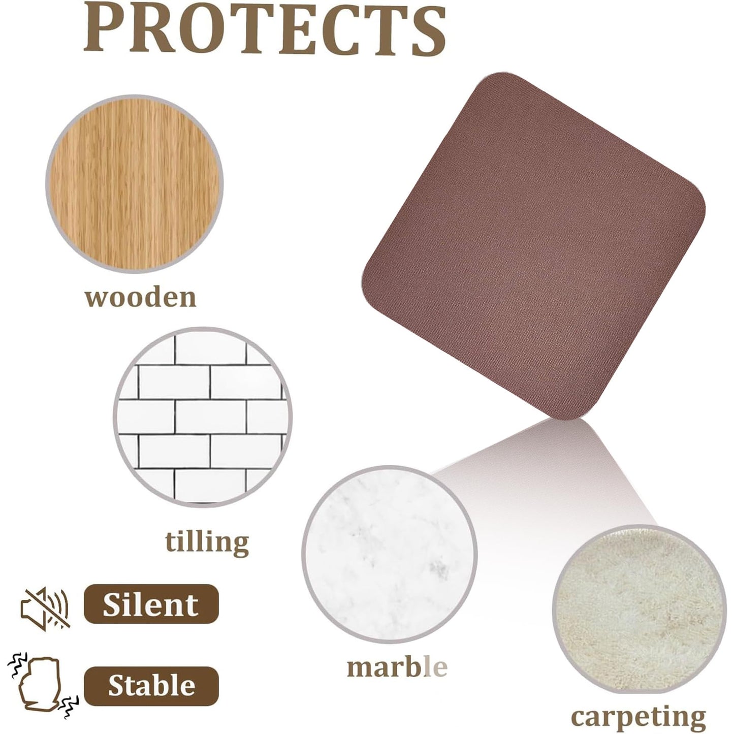 Recliner Pads for Hardwood Floors, Under Recliner Mat Floor Protectors Furniture Pads to Keep Furniture from Sliding Swivel Chairs Recliner mats for Hardwood Floors Non Slip Furniture Pads