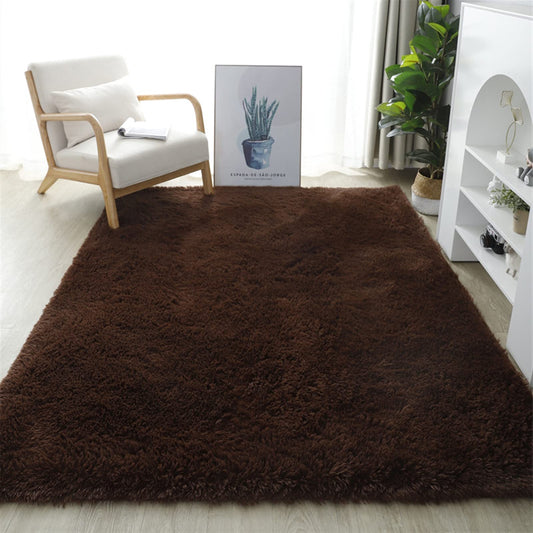 Lifup Soft Fluffy Rectangle Area Rug, Cozy Plush Shaggy Carpet for Living Room Bedroom Home Décor Coffee 1.6 x 2.6 Feet