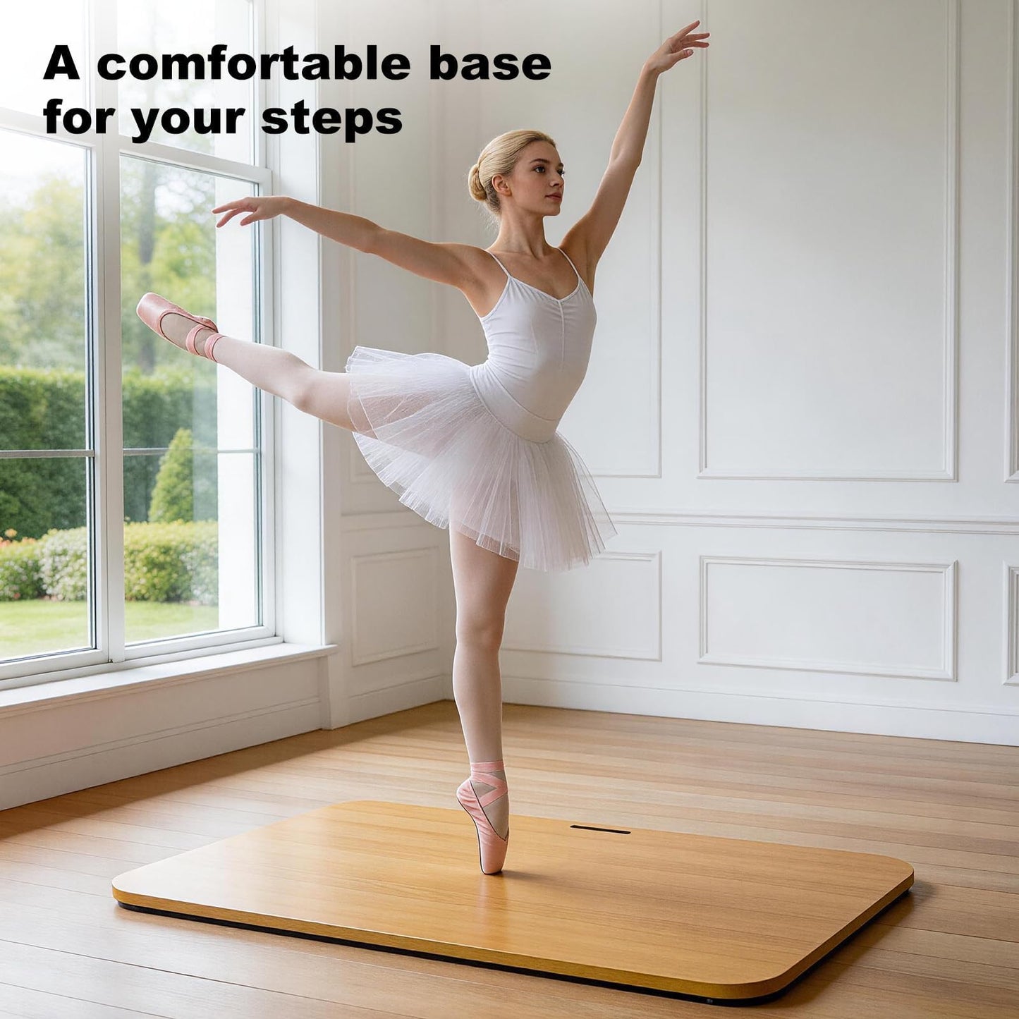Portable Tap Dance Floor, 47" x 27" Tap Board for Tap Dancing, 0.5" Thick Cushioned Base Tap Dance Floor Mat with Non-Slip EVA Foam Backing, for Jazz, Pop, and Lyrical Ballet Practice, Home & Studio