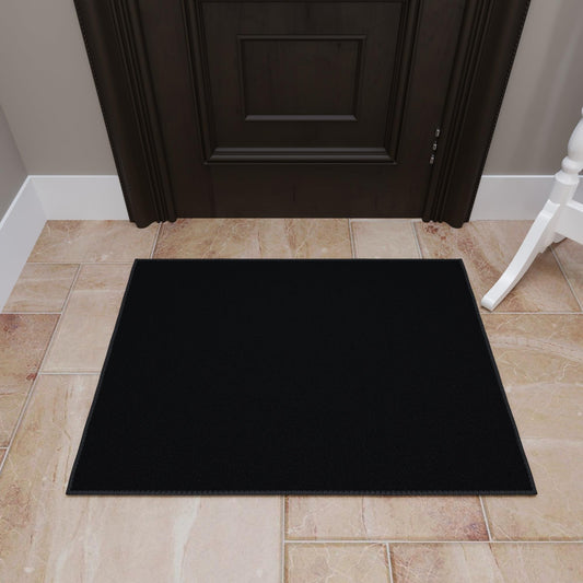 Ottomanson Indoor Front Door Mat – Non-Slip Low Pile Entryway Rug for Kitchen & Bathroom, Stain Resistant & Easy to Clean, Solid Black, 2'7" x 4'