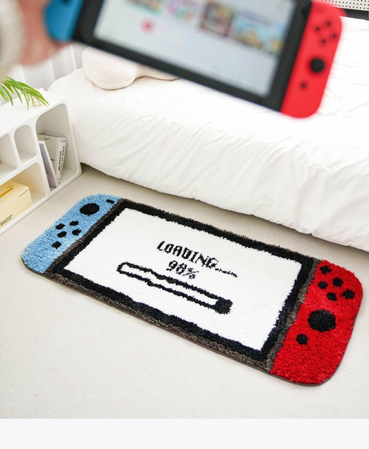 Gaming Rug for Kids Boy’s Bedroom Living Room Playroom Decor，Non-Slip Gamer Carpet Children Gaming Area Rugs(21 in x 47 in)