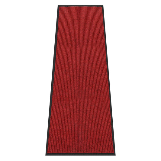 Indoor Outdoor Door Mat, 4'x10' Waterproof Heavy Duty Doormat for Entryway, Rubber Backing Non Slip Front Door Mat, Durable Commercial Outdoor Entrance Floor Mat for Home Office, Red