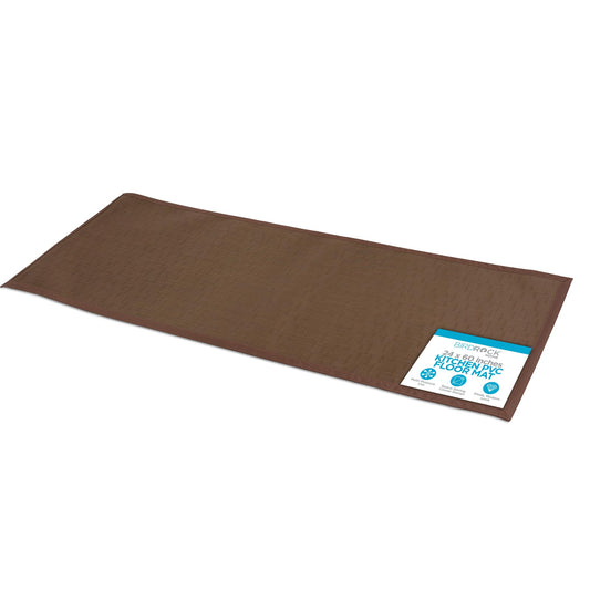 BIRDROCK HOME Indoor/Outdoor Floor Runner Rug - Non-Slip Rubber Backing for Kitchen, Hallway, Living Room, Porch, Bathroom, Office - 24 x 60 Inches - Brown Rug Runner for Entryway and Dining Room