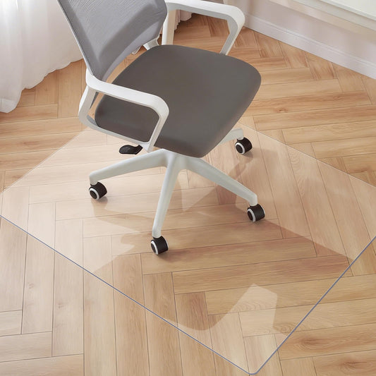 Royhom Clear Chair mat for Hardwood Floor 30 x 48 Inches, Clear Floor Mat for Rolling Chairs, Desk Hard Surface Pad, Waterproof Rectangle Protector Pad