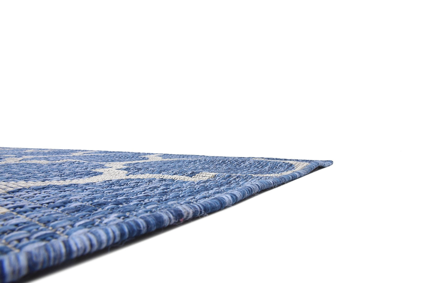 Unique Loom Outdoor Trellis Collection Area Rug (6' 1" x 9' Rectangle, Navy Blue/ Ivory)