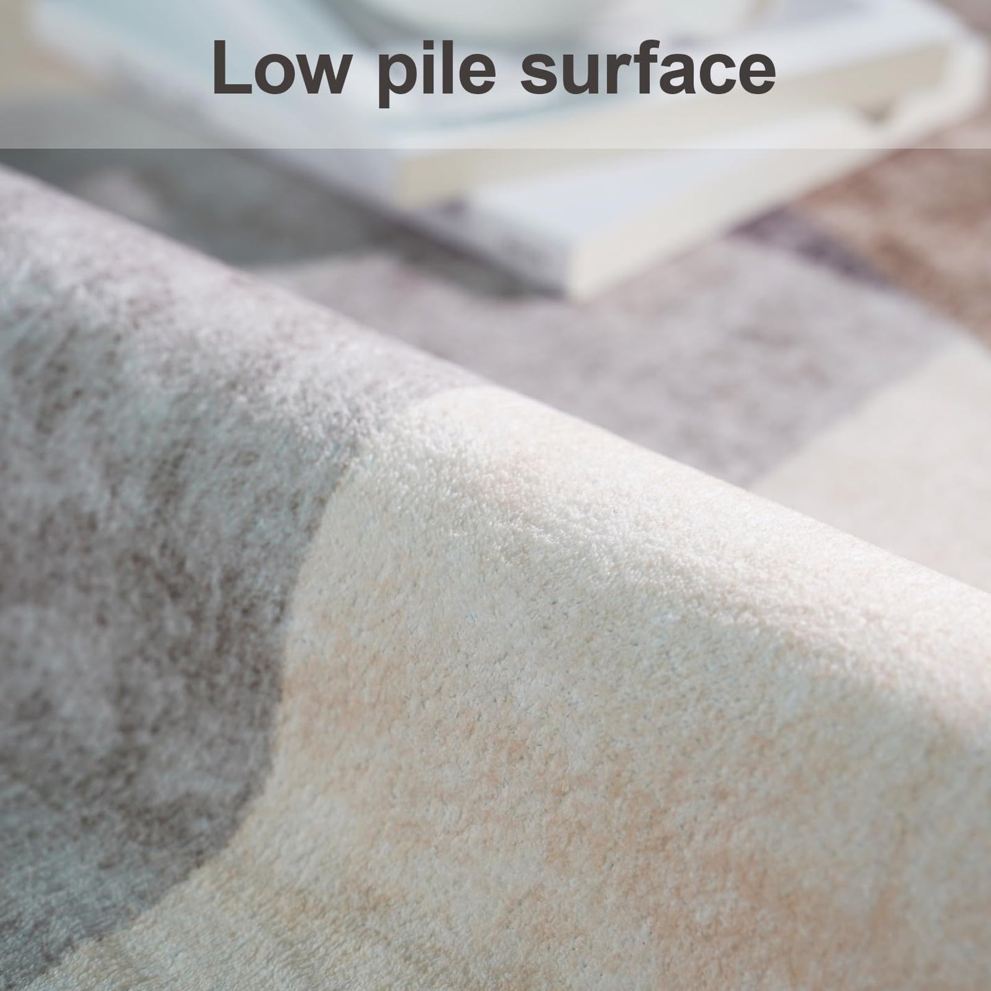 10x14 Washable Modern Area Rug: Large Geometric Non-Slip Carpet for Living Room Bedroom Pet Friendly Low Pile Stain Resistant Soft Floor Mat for Home Office Brown