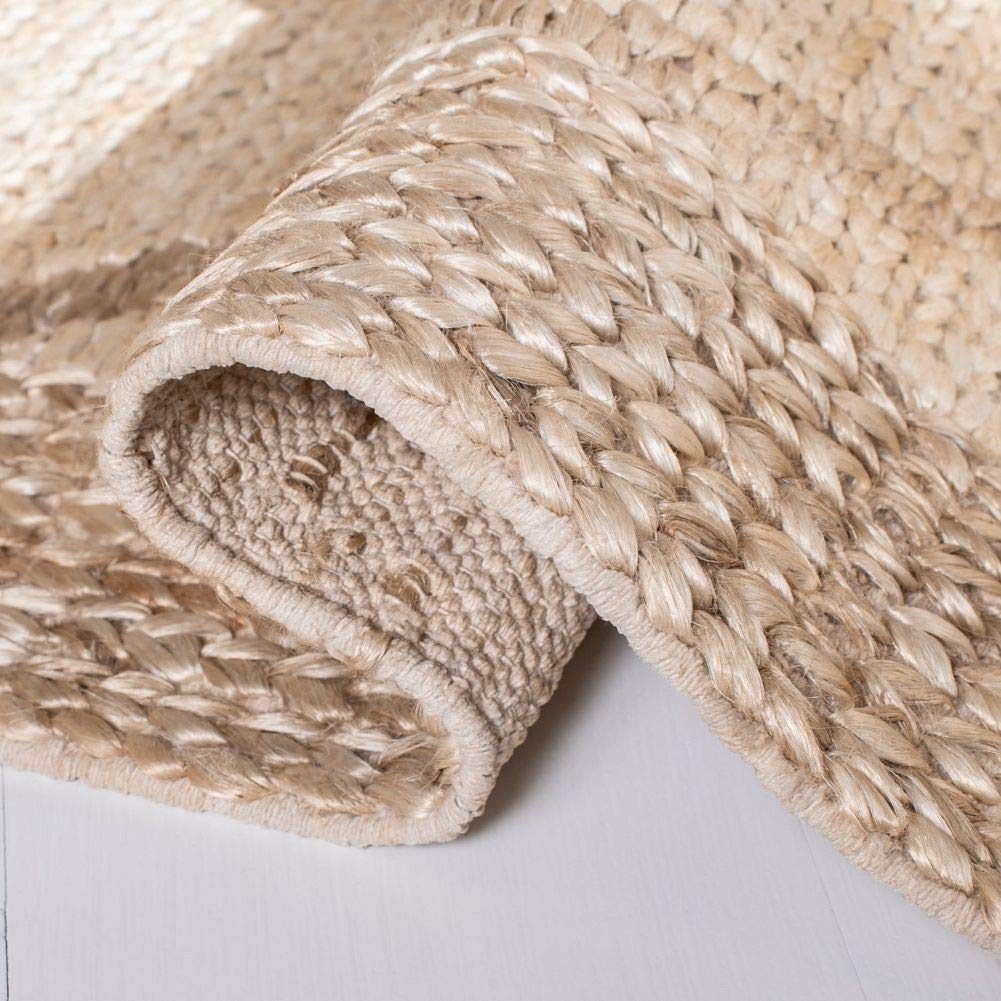 SAFAVIEH Kilim Collection Accent Rug - 3' x 5', Natural & Beige, Handmade Moroccan Jute, Ideal for High Traffic Areas in Entryway, Living Room, Bedroom (KLM457A)