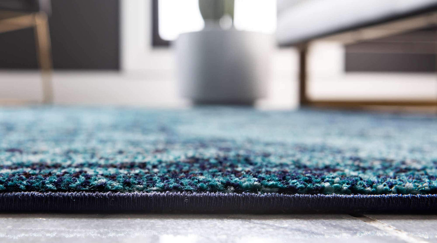 Unique Loom Medici Collection Vintage Botanical Traditional Blue Area Rug (9' 0 x 12' 0)