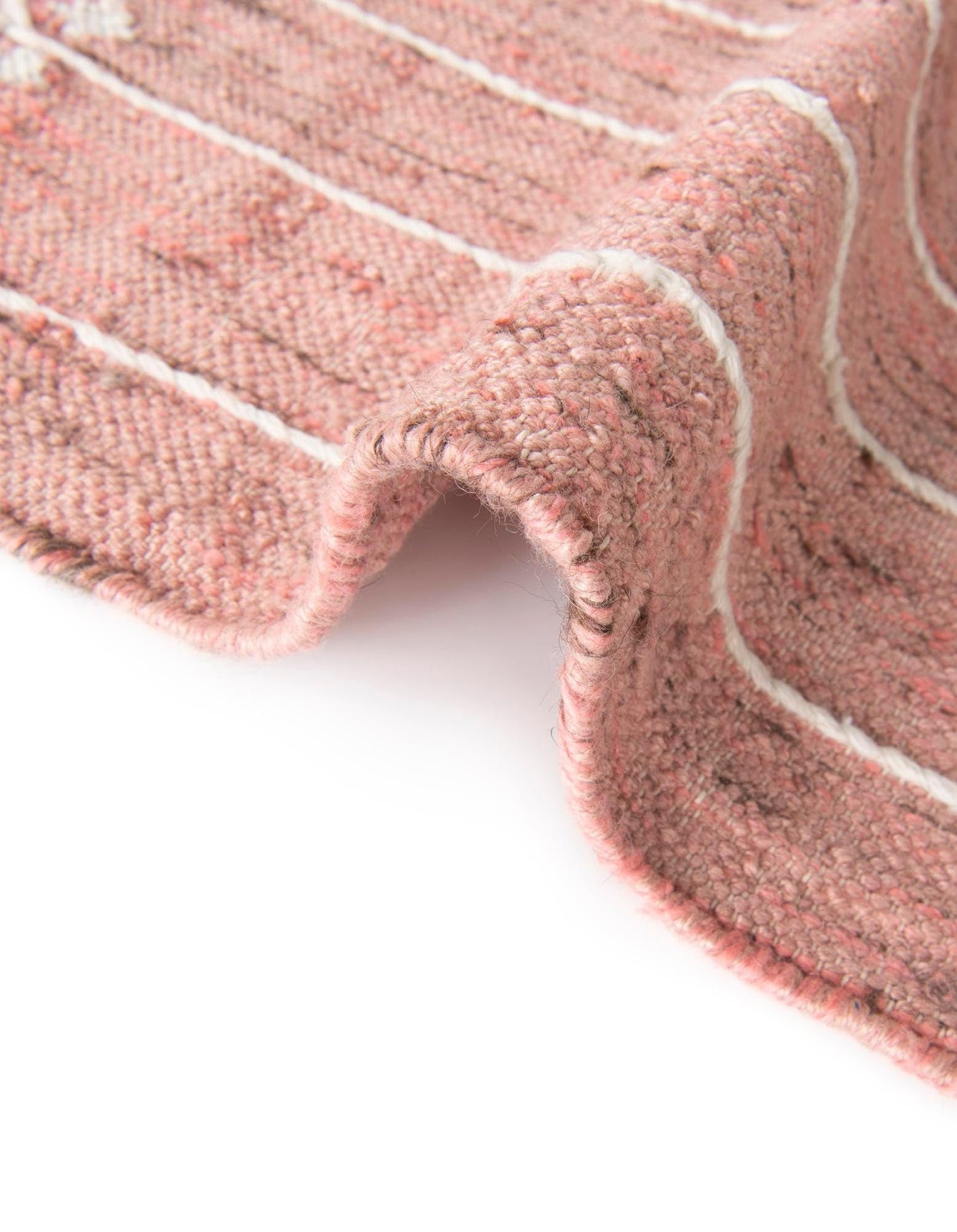 Rugs.com - Eco Bohemian Indoor Outdoor Rug – 4' 1 x 6' 1 Soft Pink Washable Indoor/Outdoor Rug – Eco-Friendly Recycled Material for Patios, Porches, and Entryways
