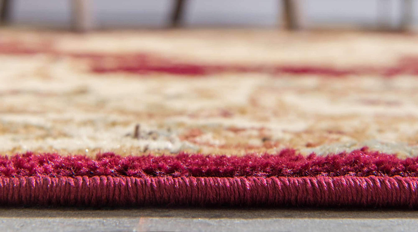 Unique Loom Versailles Collection Traditional Classic Medallion Motif Area Rug (4' 0 x 6' 0 Rectangular, Burgundy/ Ivory)