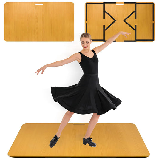 Portable Tap Dance Floor, 47" x 27" Tap Board for Tap Dancing, 0.5" Thick Cushioned Base Tap Dance Floor Mat with Non-Slip EVA Foam Backing, for Jazz, Pop, and Lyrical Ballet Practice, Home & Studio