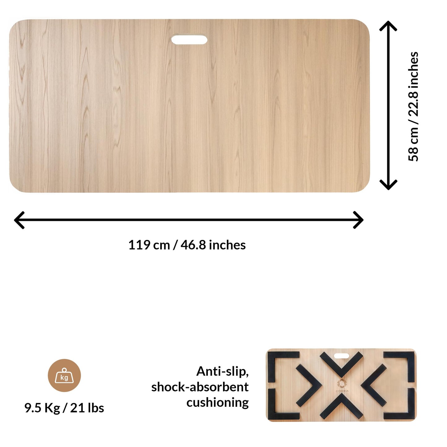 ODOXIA Tap Board for Tap Dancing | Portable Dance Floor for Any Surface | Cushioned Tap Dance Floor | Tap Dance Floor Mat | Dance Practice Floor Home & Studio | Practice Dance Floor (Light)