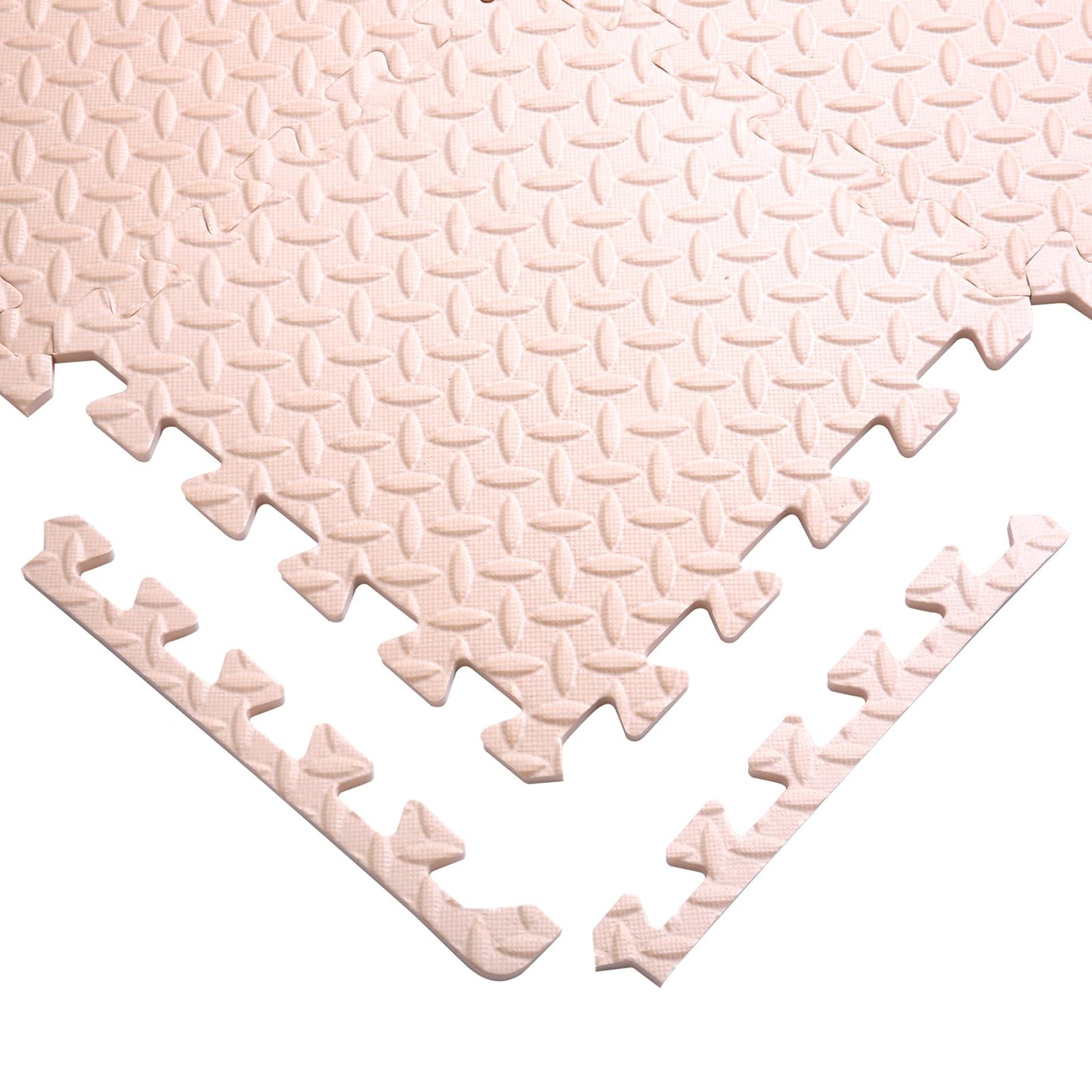 Coolcandy Baby Foam Play Mat 16Pcs with Edge Strips, 4 Colors Interlocking Floor Tiles, 0.4″ Thickened Non-Slip Puzzle Floor Mat for Infants Toddlers Playroom & Daycare