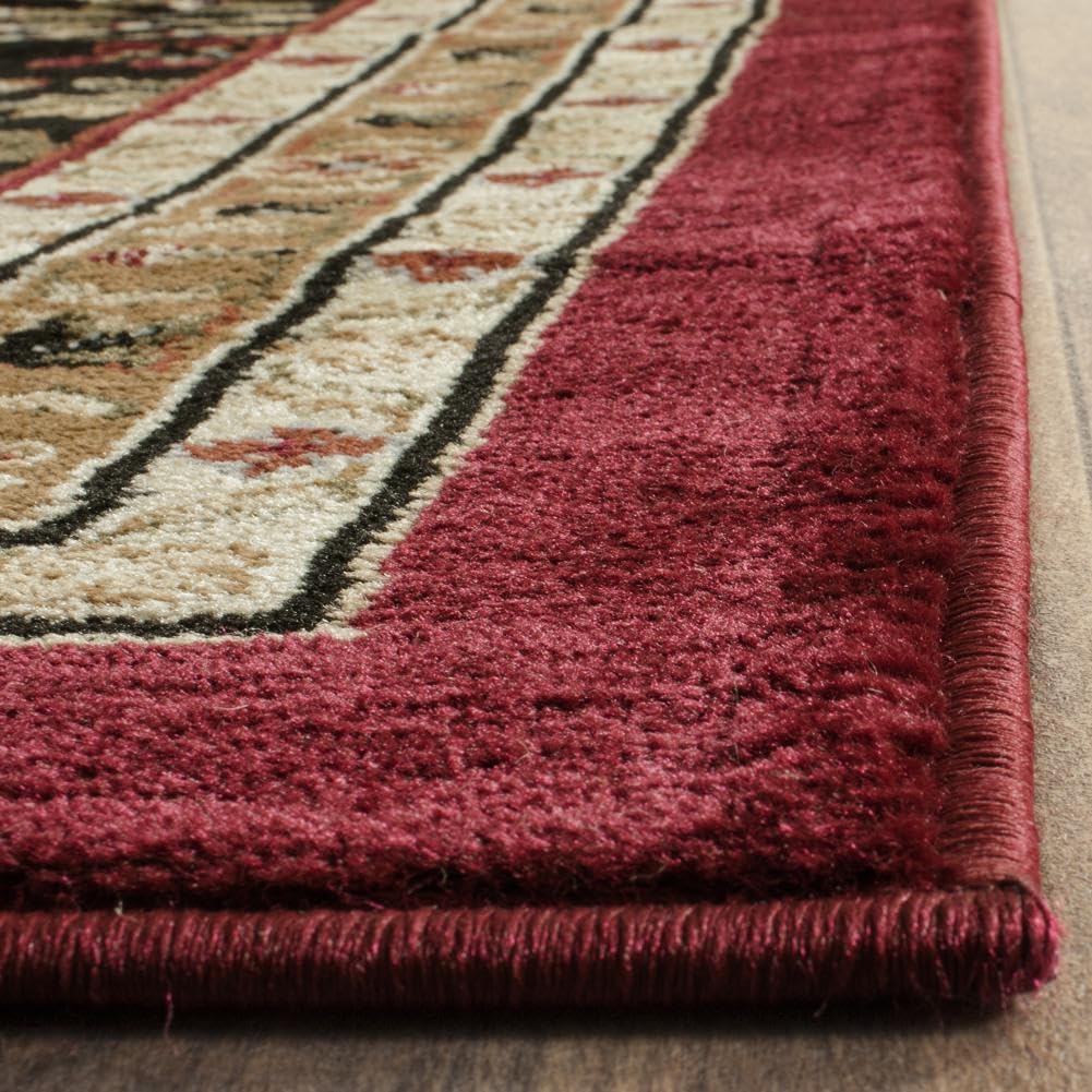 SAFAVIEH Area Rug 8x10 - Lyndhurst Collection - Large - Red & Black, Traditional Oriental Design, Non-Shedding & Easy to Clean, Ideal for Living Room, Bedroom, Dining Space (LNH331B)