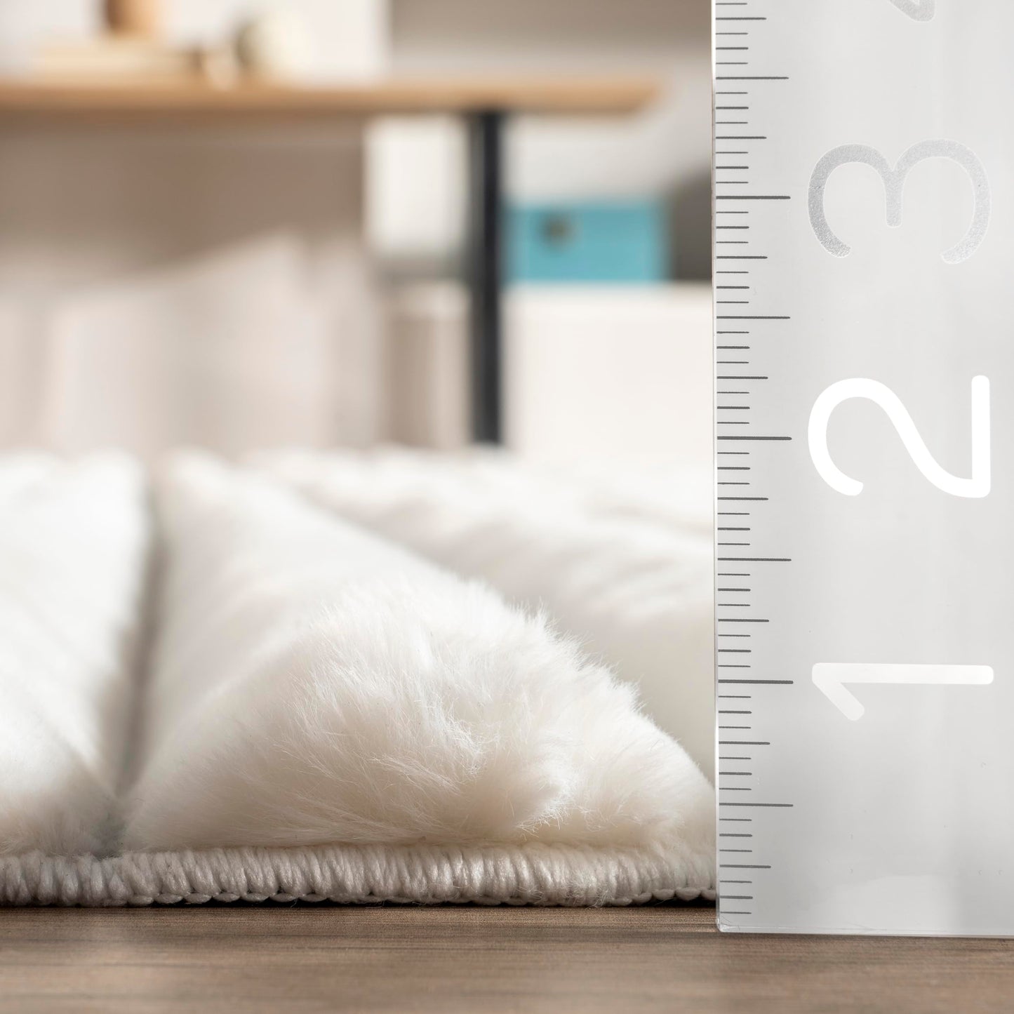 Nuloom SuperiorWash Collection Kai Off-White, 7'6" x 9'6", Fluffy and Cozy, High Traffic, Stain Resistant, Easy Clean, Durable Washable Area Rug for Bedroom, Living Room, Dining, Den, Foyer, Entryway