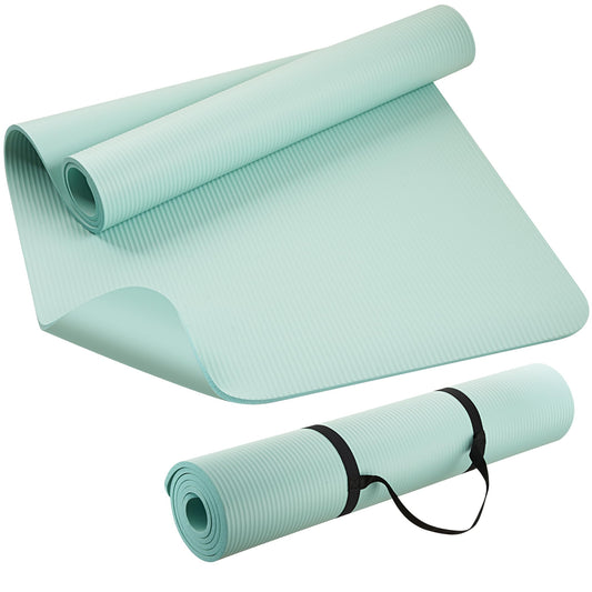 KEEP Extra Thick NBR Yoga Mat for Women & Men, 10mm Thick, 72”x32” Large Exercise Mat with Non-Slip Workout Mat for Yoga, Pilates, Stretching, Meditation – Wide & Cushioned Fitness Mat, Green