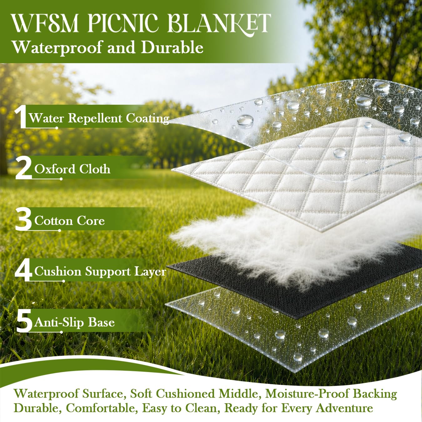 WFSM Black Cat Gifts Picnic Mat 80x60 Inch, Cat Mom Dad Lover Gifts Outdoor Play Mat for Adults and Toddlers Waterproof Sandproof Beach Blanket Travel Camping Rug
