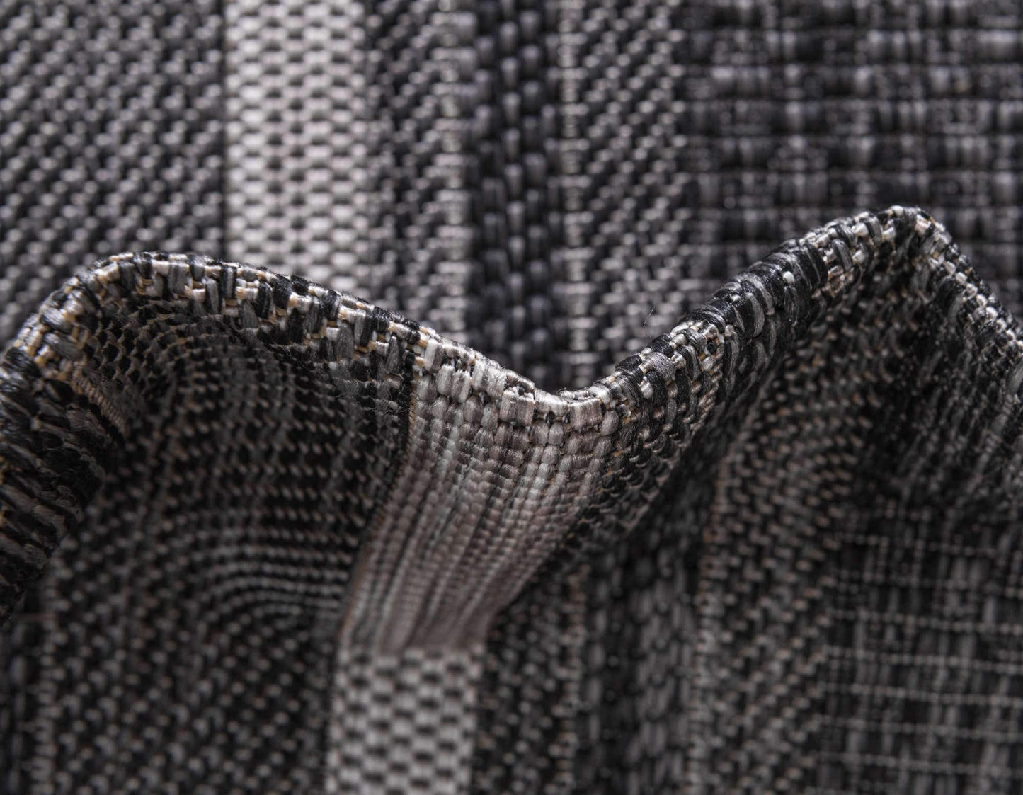 Unique Loom Outdoor Border Collection Area Rug - Soft Border (9' x 12' Rectangle, Black/ Ivory)