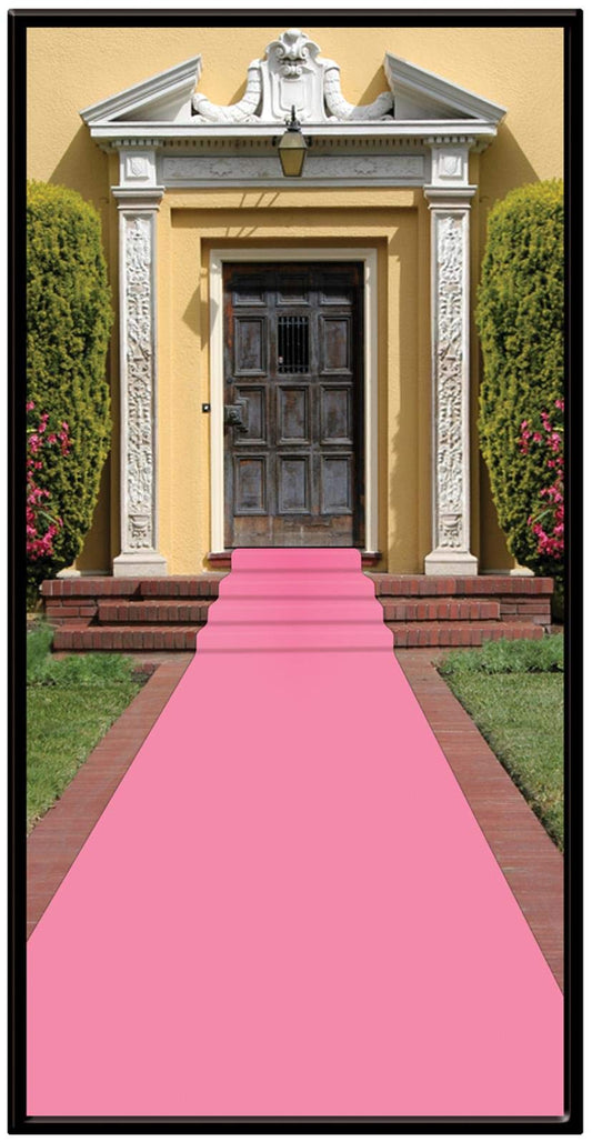 Beistle Novelty Pink Polyester Fabric Aisle Runner For Princess Theme Birthday Party Sweet 16 Bachelorette Party Supplies 24" x 15'