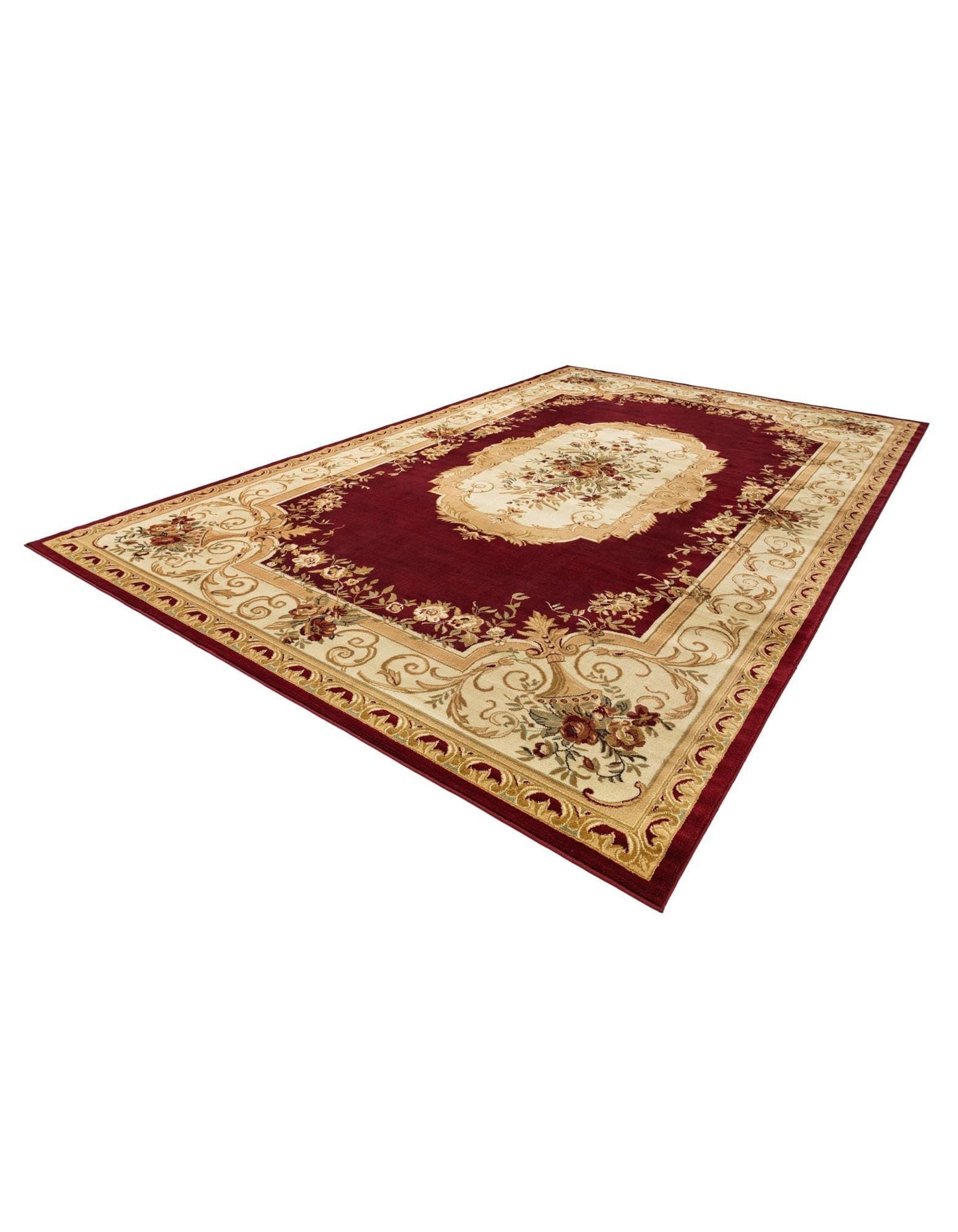 Rugs.com - Chateau Rug – 10' 6 x 16' 5 Red Traditional Area Rug – Perfect for Large Living Rooms, Dining Rooms, and Open Floorplans