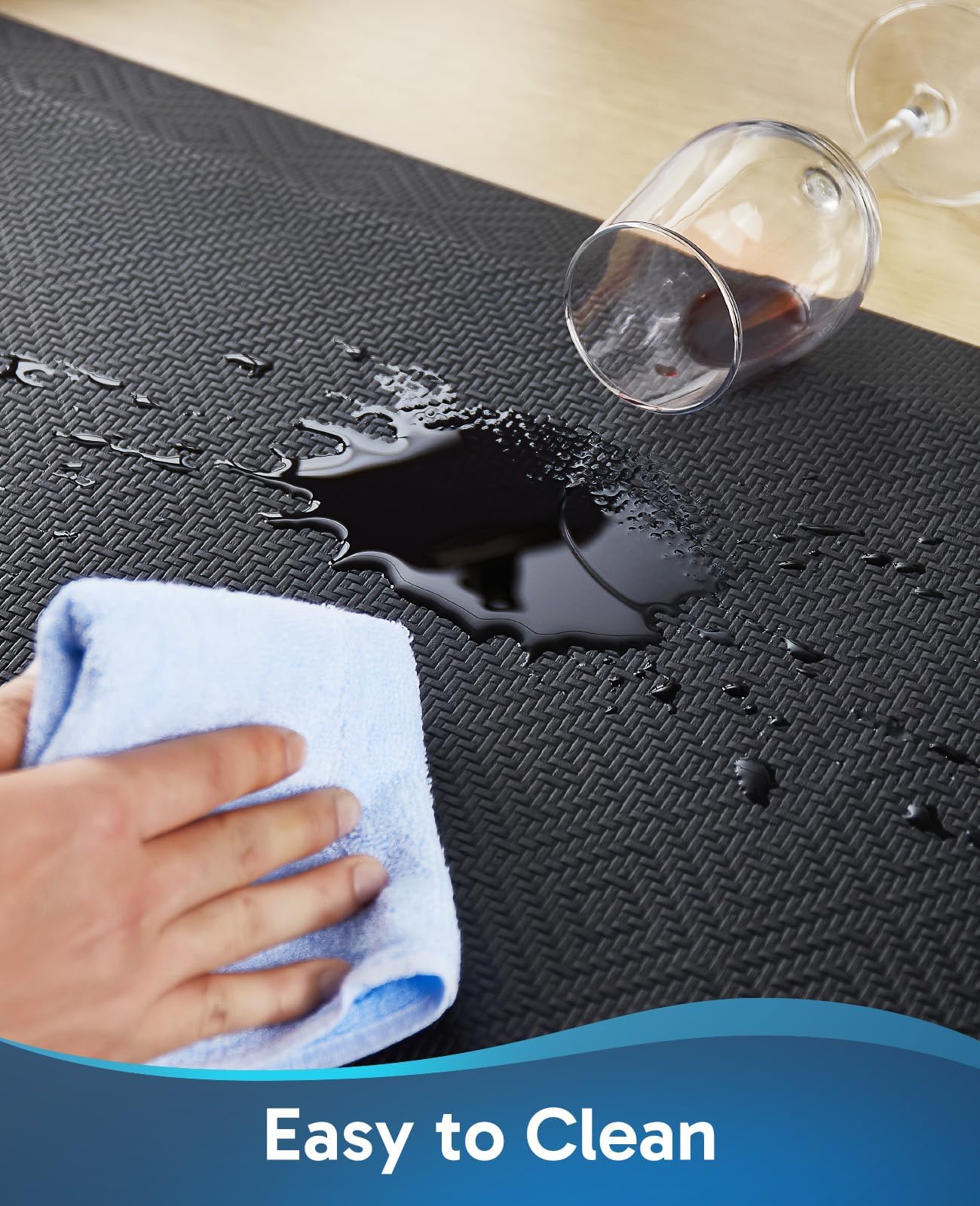 Ophanie Kitchen Mats for Floor,3/4 inch Thick,20x32 Anti Fatigue Cushioned Mat,Kitchen Rugs,Waterproof,Comfort Ergonomic Standing Mat for Office,Home,Sink with 99+ Pairs of Anti-Slip Bottom Ridges
