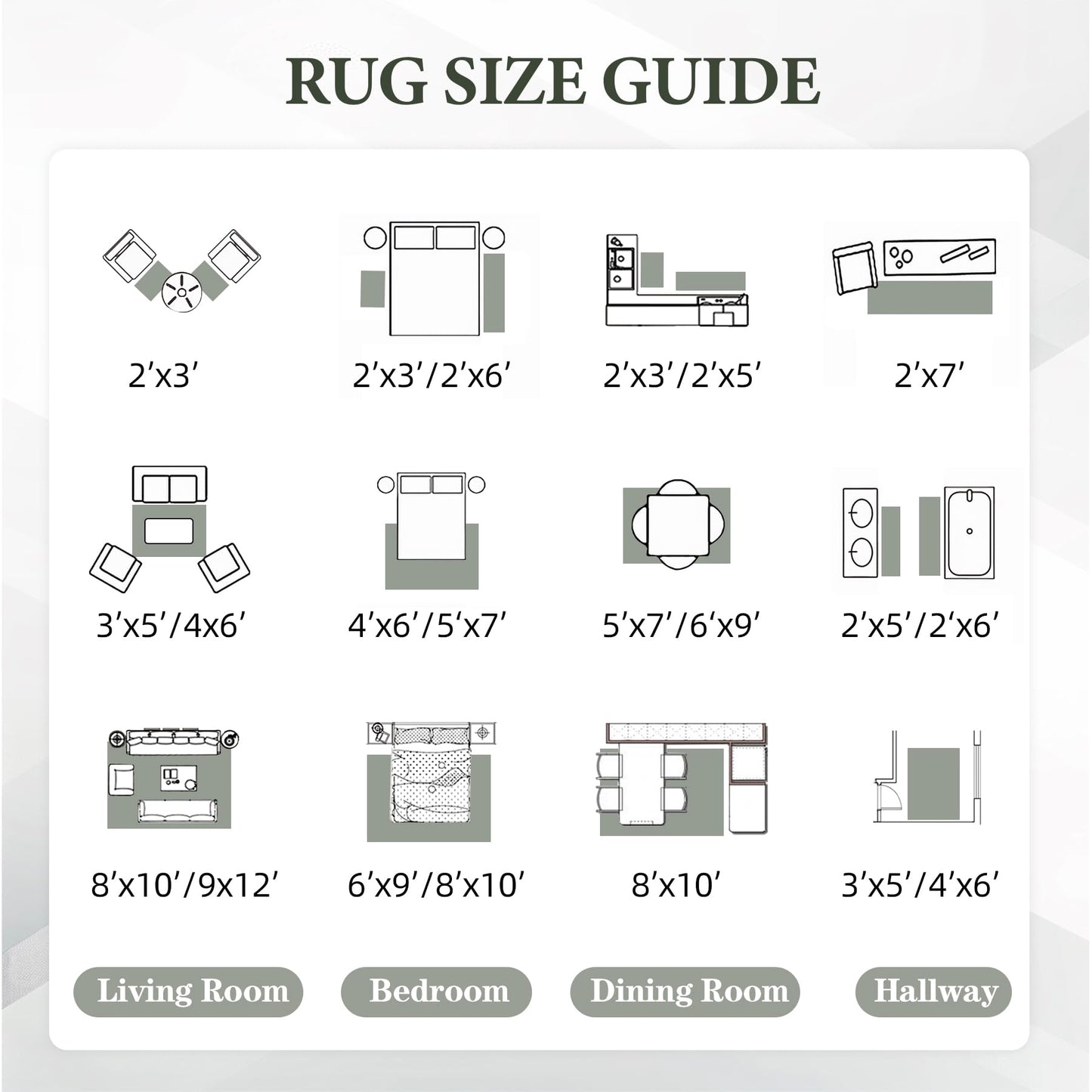 Area Rug Living Room Rugs 8x10 - Large Soft Boho Geometric Rug, Non-Slip Foldable Washable Rugs Non Shedding Morden Indoor Floor Carpet for Living Room Bedroom Office Dining Room(Brown Green,8'x10')