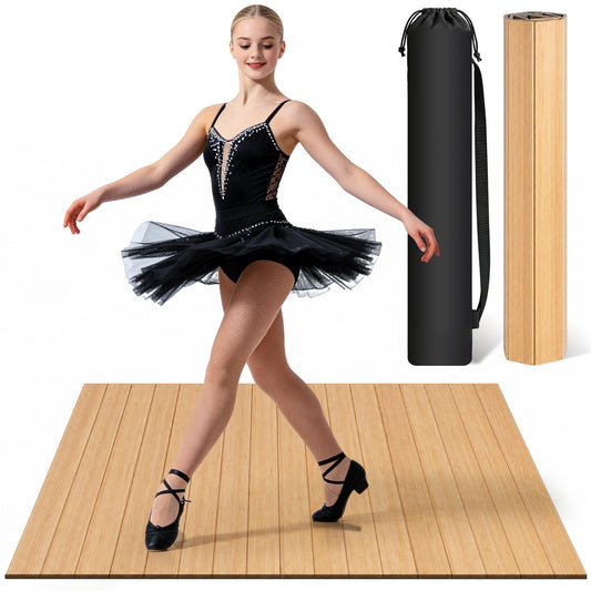 KFURNIKN Tap Dance Board Floor,Portable Tap Board 47.8 x 38.5 Inch,Bamboo Tap Board for Tap Dancing, Tap Dance Practice for Home,Outdoor