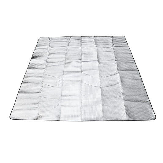 Wind Tour Outdoor Double-Sided Moisture-Proof Aluminum Foil Foam Pad Waterproof and Insulating Foil Mat Picnic Mat Camping Mat for Beach Tent and Camping (76.8 * 76.8")