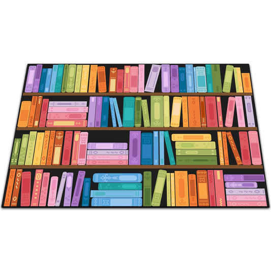 Maasechs Library Rug 7 x 5 ft Bookshelf Classroom Library Rug Anti Skid Reading Corner Decor Corner Colorful Reading Carpet for Back to School Classroom Home Decoration