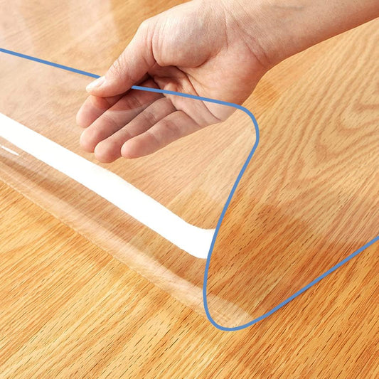 WingCanto 12X40 Inch 1.5mm Thick Plastic Clear Table Pad Protector Transparent Clear Vinyl Plastic Floor Runner Kitchen Furniture Surface Countertop Protector Mat Waterproof Easy Clean Anti Scratch