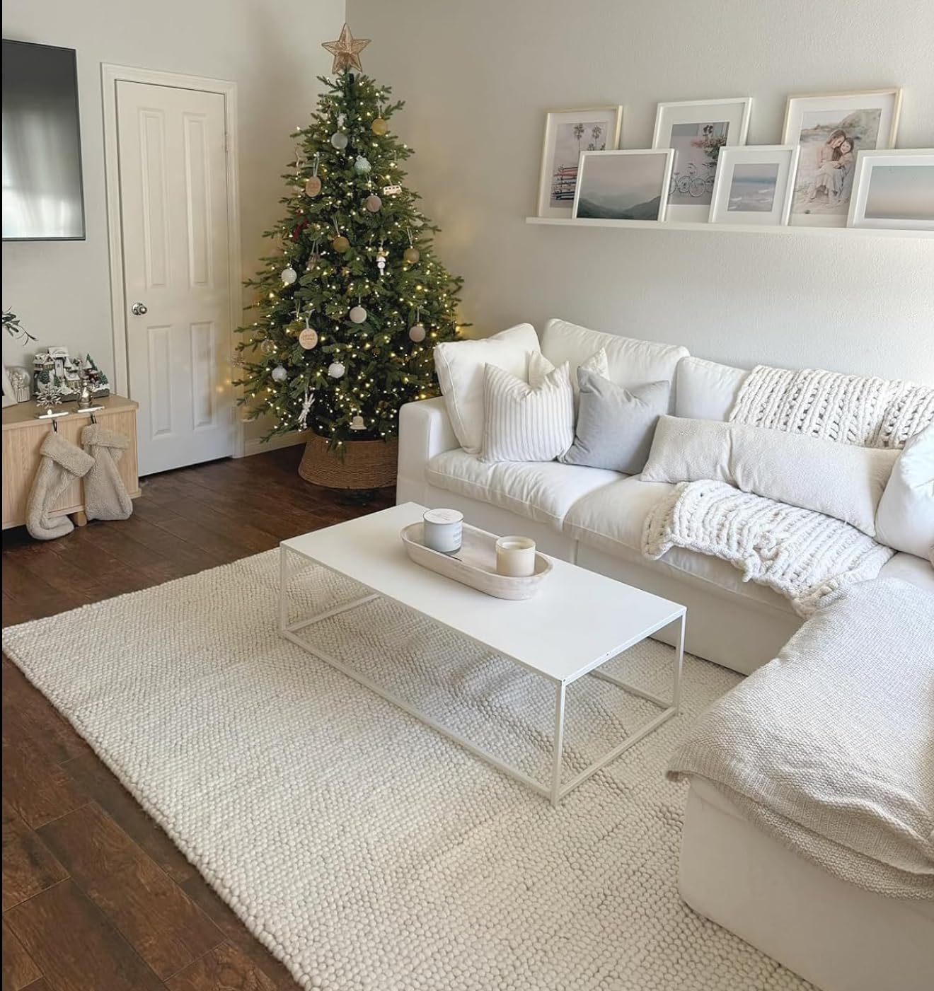 S & L Homes Wool Cotton Hand Woven Chunky Knit Popcorn Rug - Ivory Contemporary Area Rug for Living Room Bedroom (5' x 8' - Ivory)
