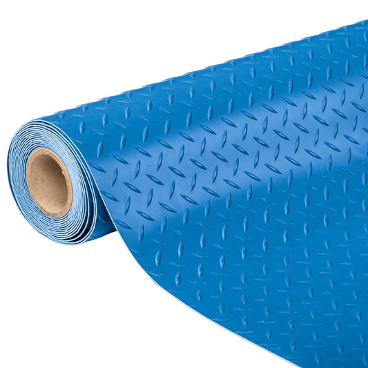 TUFFIOM 7.5 x 17 FT Garage Floor Mat, Thickened Diamond Plate PVC Garage Mats Flooring Roll for Under Car, Garage Car Parking Mats for Compact SUVS, Sports Car