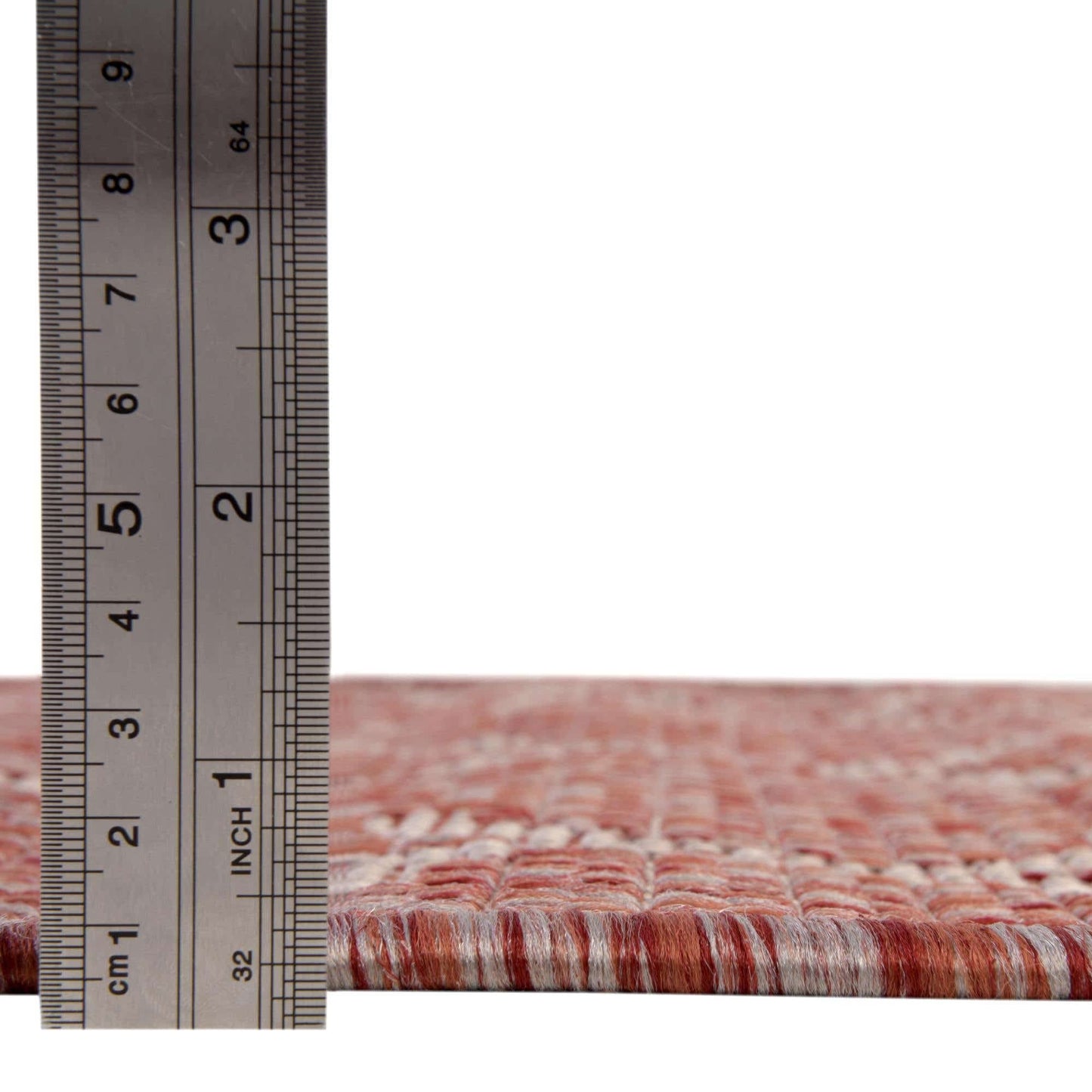 Unique Loom Outdoor Trellis Collection Area Rug - Trellis (Round 13' 0" x 13' 0", Rust Red/ Ivory)