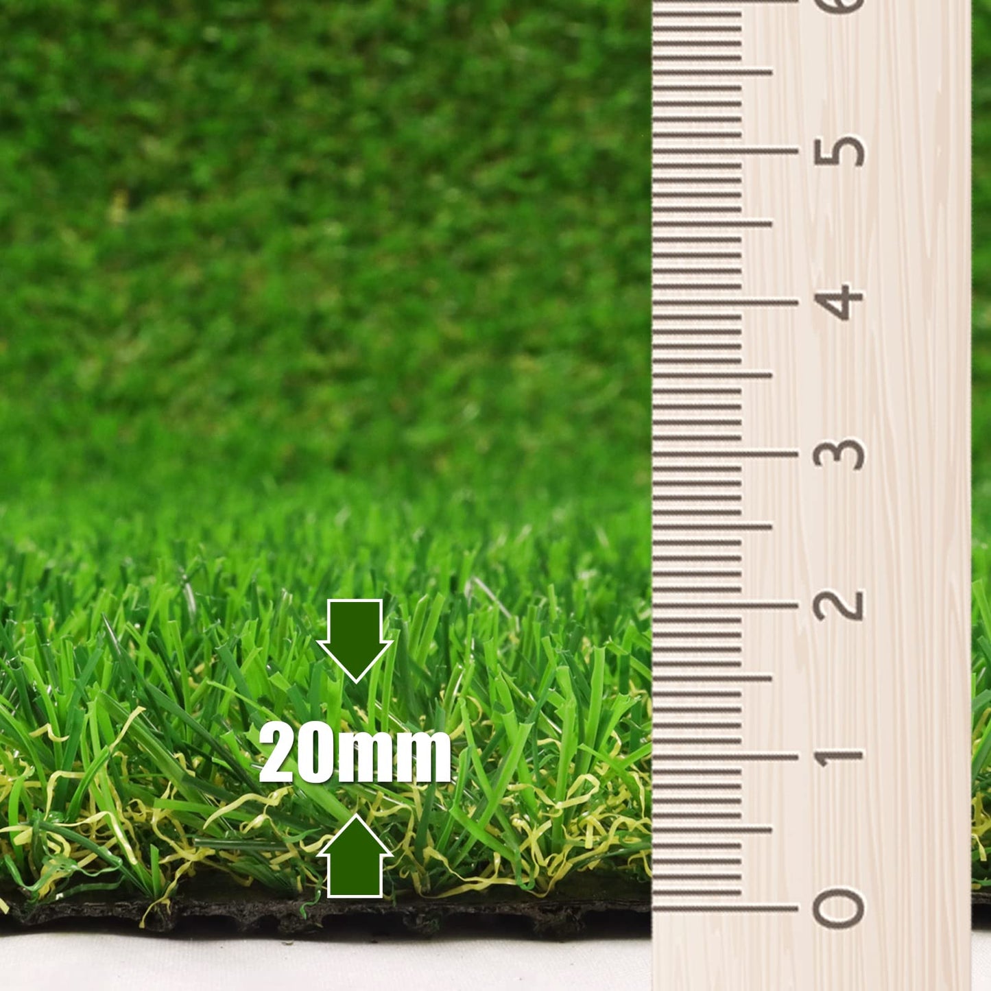 FREADEM Artificial Grass Turf for Pet Dogs 3' x 5', Fake Grass Lawn with Drain Holes, Indoor Outdoor Synthetic Grass Mat for Garden Gym Patio Balcony Playground Backyard, Height 0.8 Inch