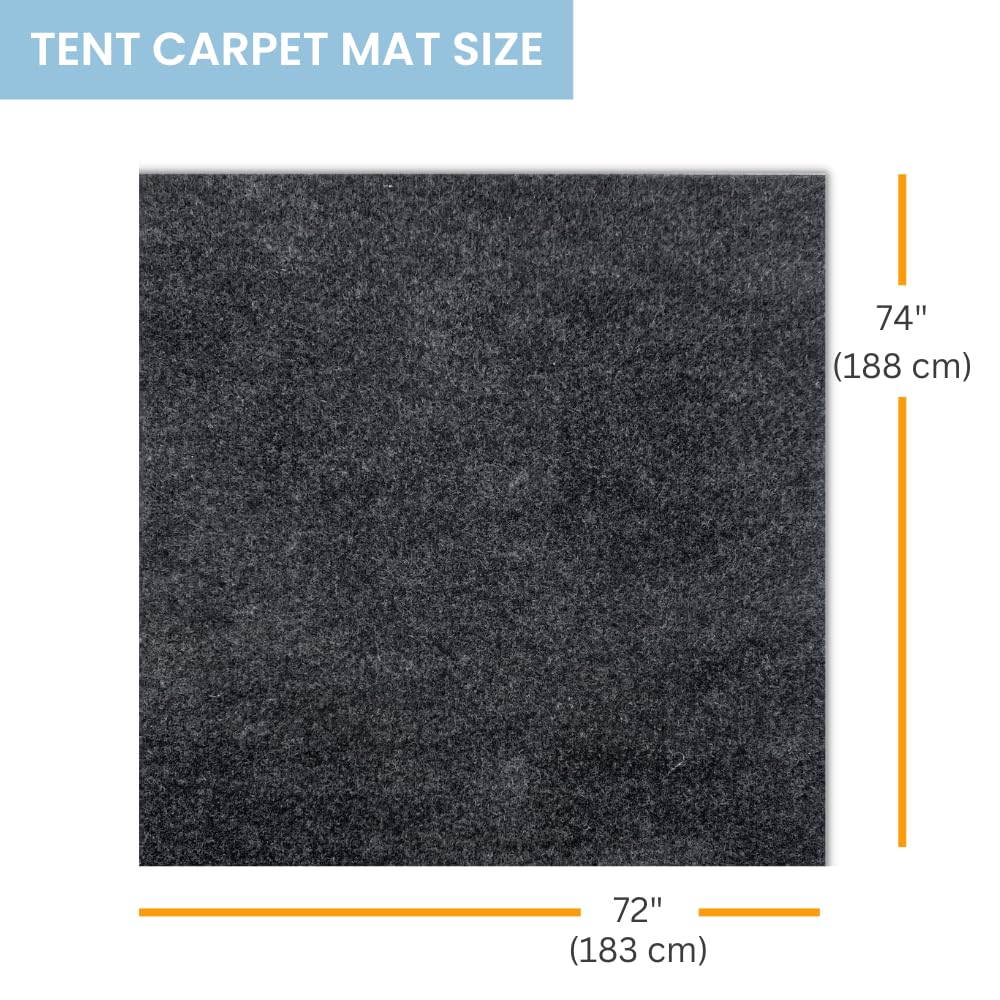 SAVUK Tent Carpet Mat Camping Floor Rug Waterproof Durable Thick Portable and Foldable Lightweight Pad Insulated Picnic Non-Slip Carpet Outdoor Accessory (74"x 72")