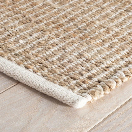 S & L Homes Jute Pulse Handwoven Natural Area Rug for Living Room Bedroom Kitchen Hallway Entryway- Rustic Vintage Farmhouse Decor - (8' x 10' Natural Ivory)