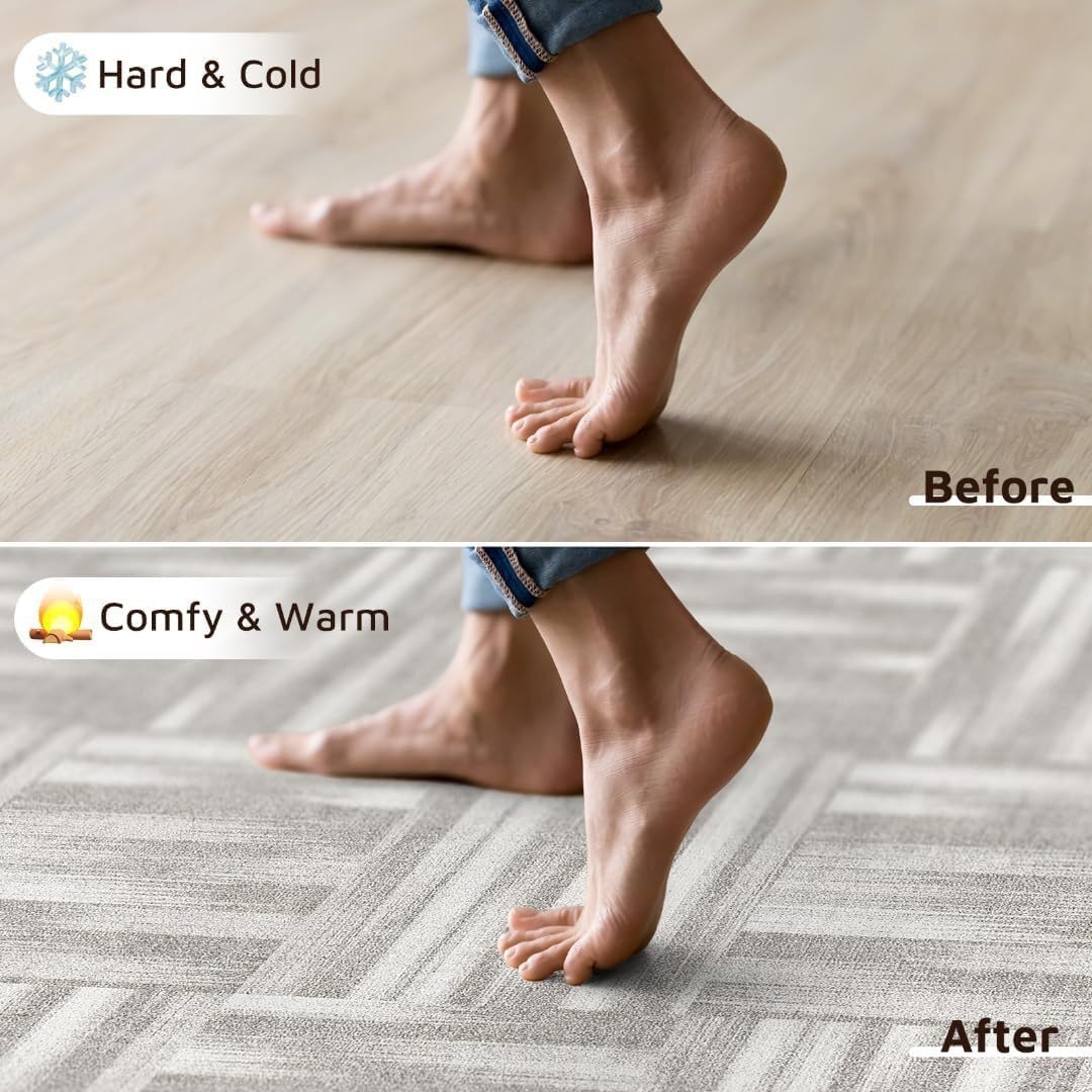 GEMBED Modern Area Rug - 5'x7' Machine Washable Rug for Bedroom Living Room, Soft Non Slip Non Shedding, Geometric Style Rugs for Home Decor, Nursery, Playroom, Teen Dorm, Grey